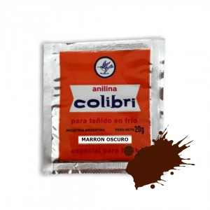 COLIBRI ANILINA MARRON OSCURO x 20gr